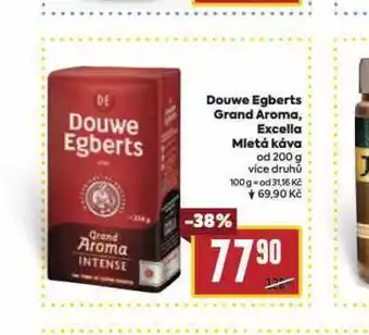 Billa Douwe egberts excella, grand aroma nabídka