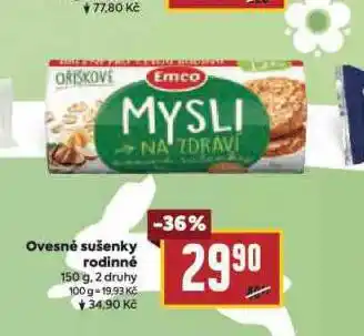 Billa Ovesné sušenky rodinné nabídka