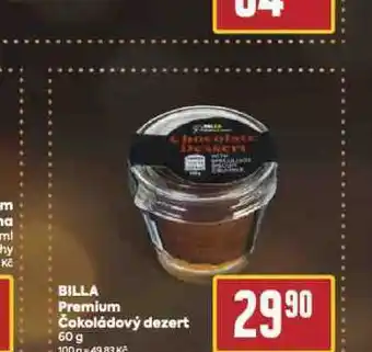 Billa Billa premium čokoládový dezert nabídka