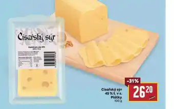 Billa Císařský sýr 45% plátky nabídka