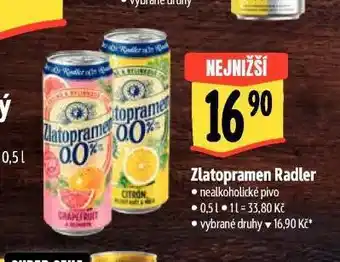Albert Zlatopramen radler nabídka