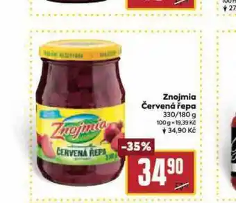 Billa Znojmia červená řepa nabídka
