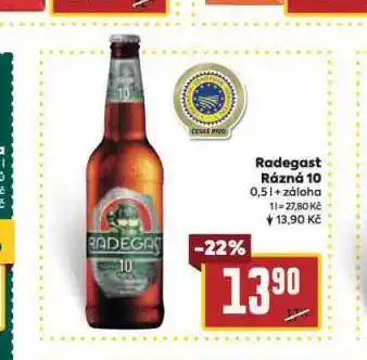 Billa Pivo radegast rázná 10 nabídka