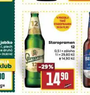 Billa Pivo staropramen 12 nabídka