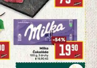 Billa Milka čokoláda nabídka