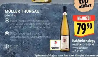 Albert Habánské sklepy muller thurgau nabídka