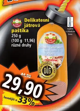 Norma Delikatesní játrová paštika nabídka