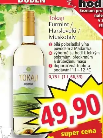 Norma Tokaji Furmint / Harslevelü / Muskotaly 0.75L nabídka