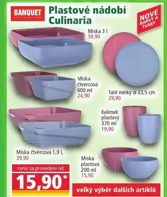 Plastové nádobí Culinaria
