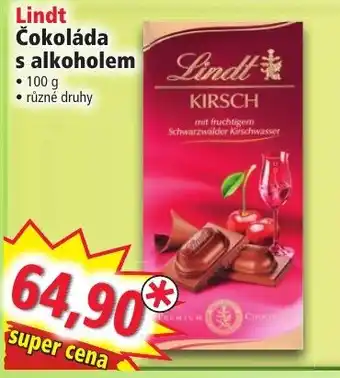 Norma Lindt Čokoláda s alkoholem nabídka