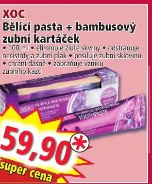 Norma XOC Bělící pasta + bambusový zubní kartáček nabídka