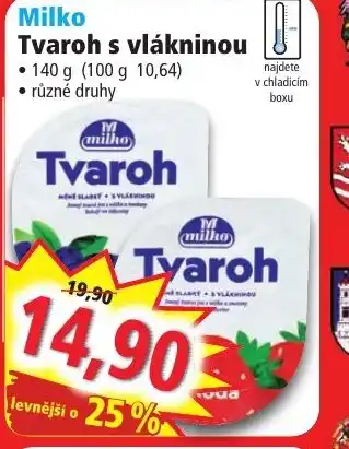 Norma Milko Tvaroh s vlákninou nabídka