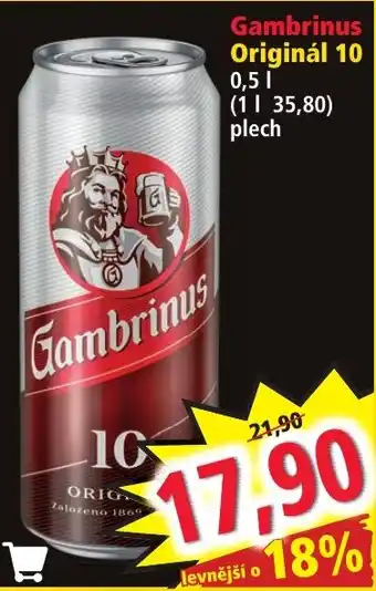 Norma Gambrinus Originál 10 0.5L nabídka