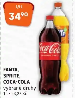 Coop hb FANTA, SPRITE, COCA-COLA 1.5L nabídka