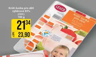 Jip Krůtí šunka pro děti výběrová 83% plátky 100 g nabídka