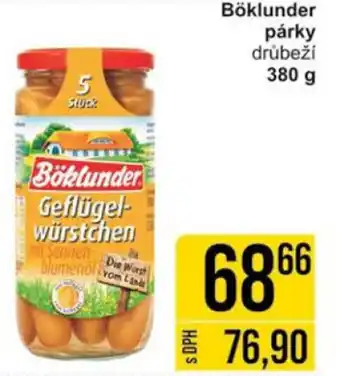 Jip Böklunder párky drůbeží 380 g nabídka