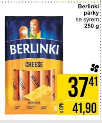 Jip Berlinki párky se sýrem 250 g nabídka