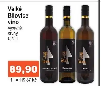 COOP DISKONT Velké Bílovice víno nabídka