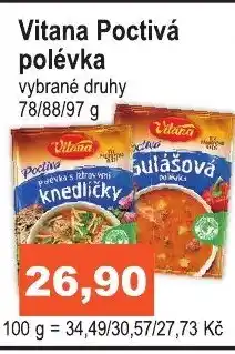COOP DISKONT Vitana Poctivá polévka nabídka
