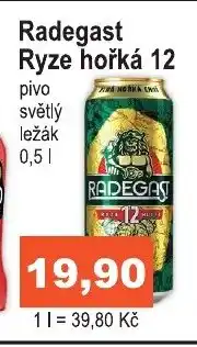 COOP DISKONT Radegast Ryze hořká 12 nabídka