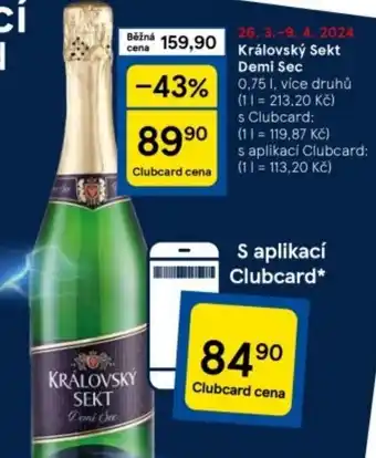 Tesco Královský Sekt Demi Sec nabídka