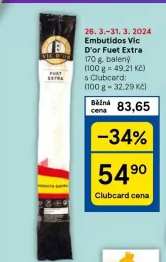 Tesco Embutidos Vic D'or Fuet Extra nabídka