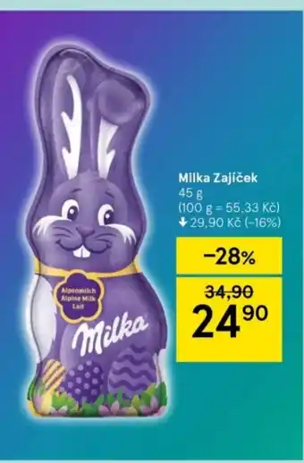 Tesco Milka Zajíček nabídka