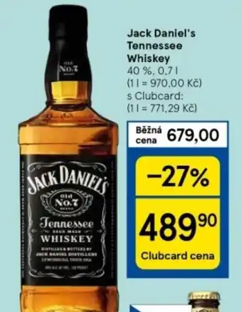 Tesco Jack Daniel's Tennessee Whiskey nabídka