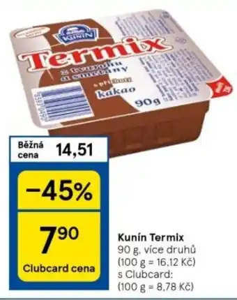 Tesco Kunín Termix nabídka