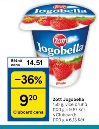 Tesco Zott Jogobella nabídka