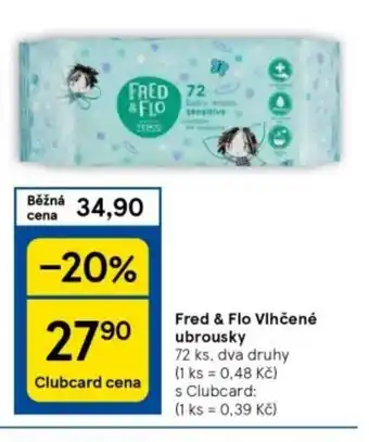 Tesco Fred & Flo Vlhčené ubrousky nabídka