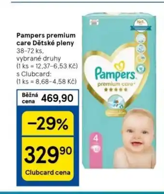 Tesco Pampers premium care Dětské pleny nabídka