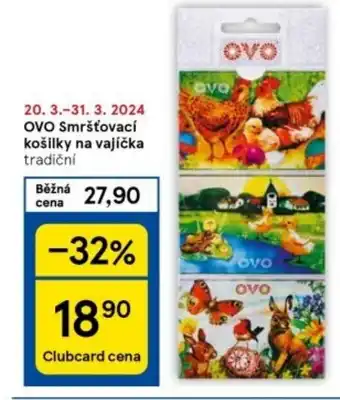 Tesco OVO Smršťovací košilky na vajíčka nabídka