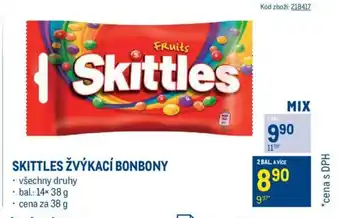 Makro SKITTLES ŽVÝKACÍ BONBONY nabídka