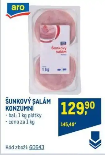 Makro ŠUNKOVÝ SALÁM KONZUMNI nabídka