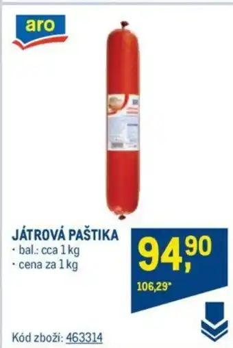 Makro JÁTROVÁ PAŠTIKA nabídka