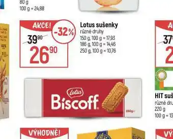 Globus Lotus sušenky nabídka