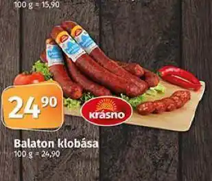 Coop Balaton klobása nabídka