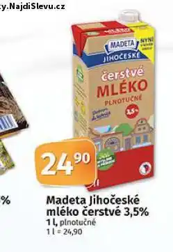 Coop Madeta jihočeské mléko čerstvé nabídka