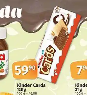 Coop Kinder cards nabídka