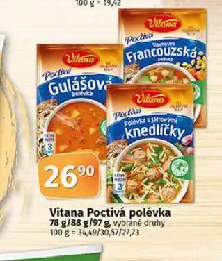 Coop Vitana poctivá polévka nabídka