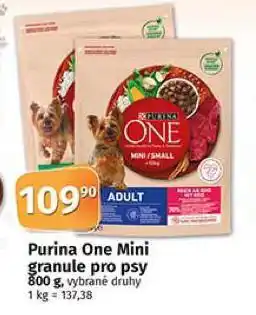 Coop Purina one granule pro psy nabídka