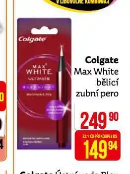 Teta Colgate max white bělicí zubní pero nabídka