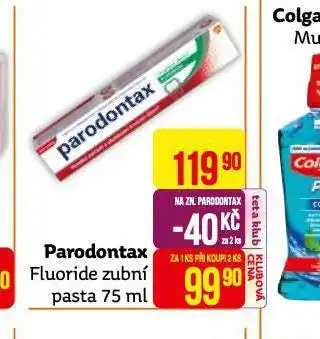 Teta Parodontax fluoride zubní pasta nabídka
