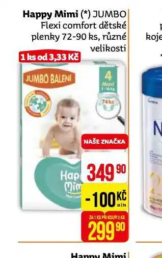 Teta Happy mimi jumbo flexi comfort dětské plenky nabídka