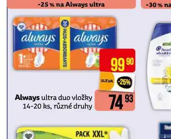 Teta Always ultra duo vložky nabídka