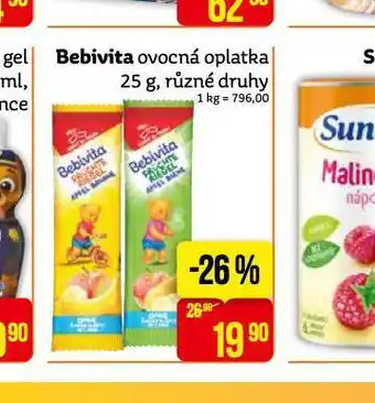 Teta Bebivita ovocná oplatka nabídka