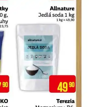 Teta Allnature jedlá soda nabídka