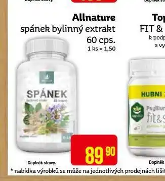 Teta Allnature spánek bylinný extrakt nabídka