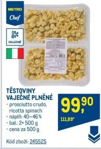 Makro TĚSTOVINY VAJEČNÉ PLNĚNÉ nabídka